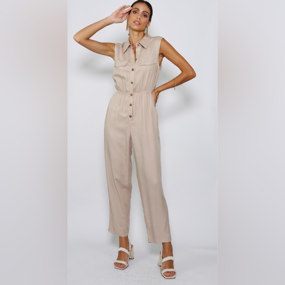 Sand color jumpsuit
